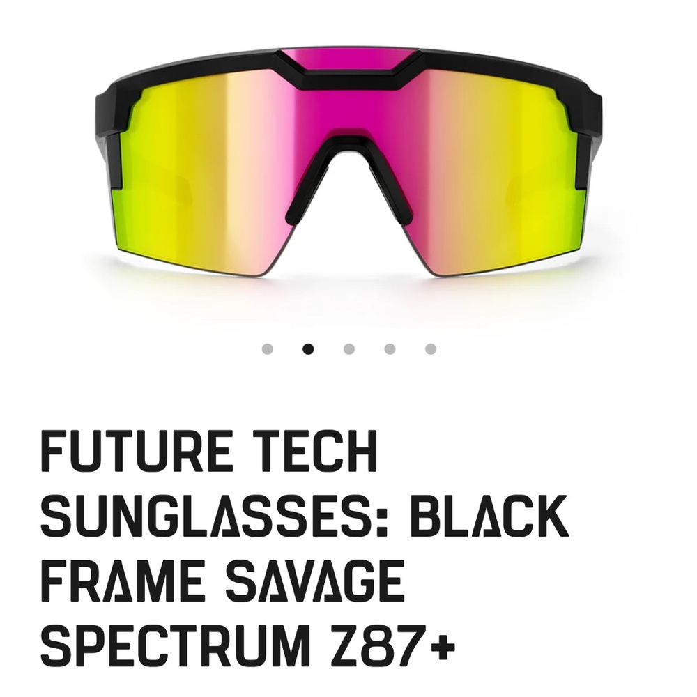 Spectrum Z87+ Sunglasses - Black Frame with Pink and Yellow Lens